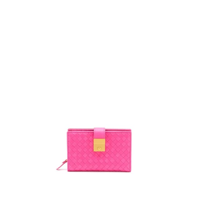 Bottega Veneta Fold Wallet Nappa Pink GHW in Pink Nappa leather from EMIER, photo 1 of 1
