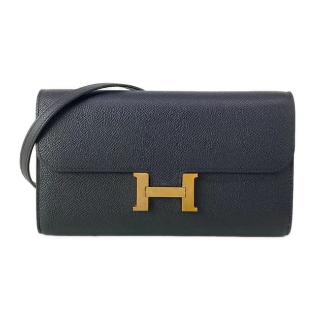Hermès Wallet Constance Long to Go Black Gold in Black Epsom leather from The Reluxe, photo 1 of 1