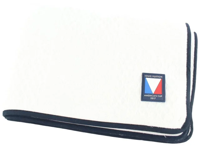 White x Navy LV Cup Gaston V BeachTowel in White Canvas from Bagriculture, photo 1 of 1