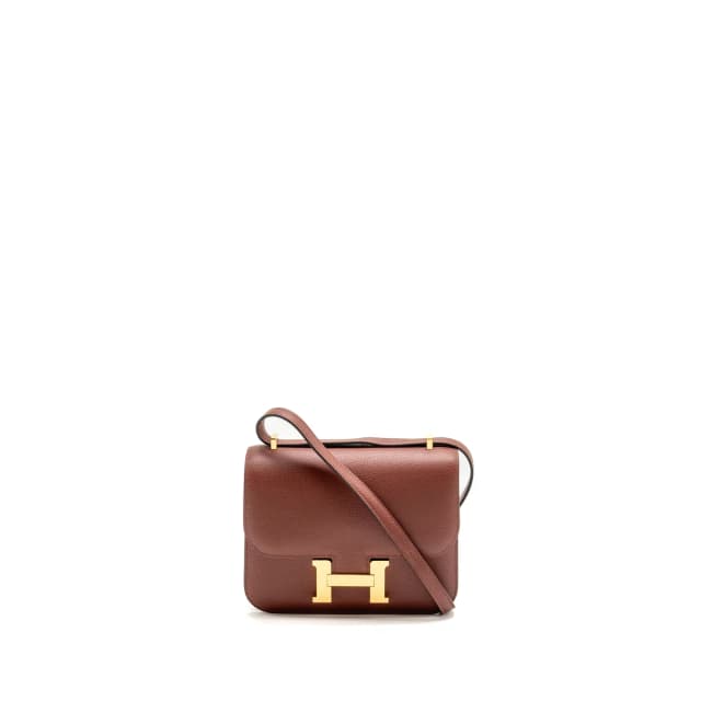 Hermès Mini Constance Evercolor Rouge H GHW Stamp Z in Burgundy Leather from EMIER, photo 1 of 1