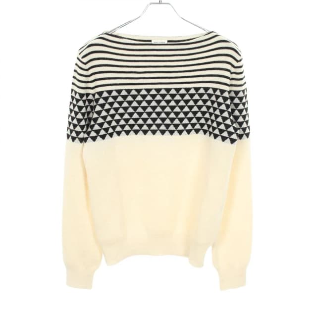 Saint Laurent Knit Border Wool Sweater in Wool from The Reluxe, photo 1 of 1