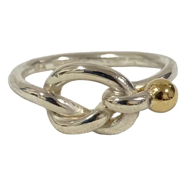 Tiffany & Co. Vintage Hook & Eye Love Knot Ring Sterling Silver 18K in Silver from The Reluxe, photo 1 of 1