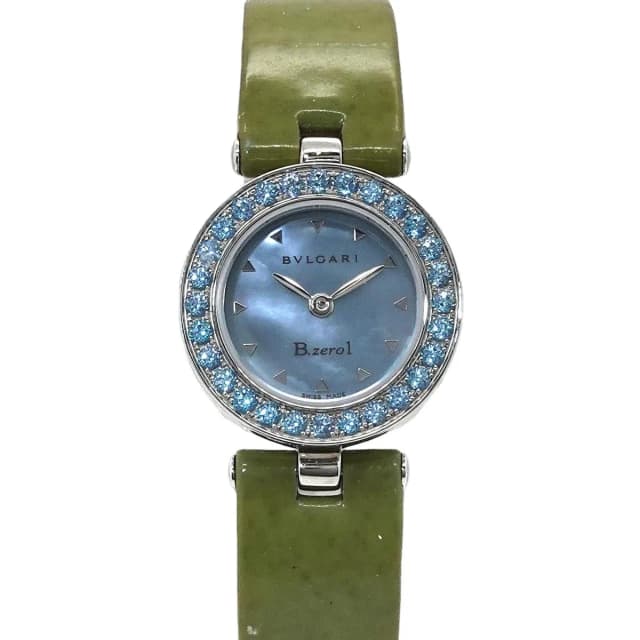Bvlgari B.zero1 Watch Blue Topaz Bezel Shell Quartz in Blue Leather from The Reluxe, photo 1 of 1