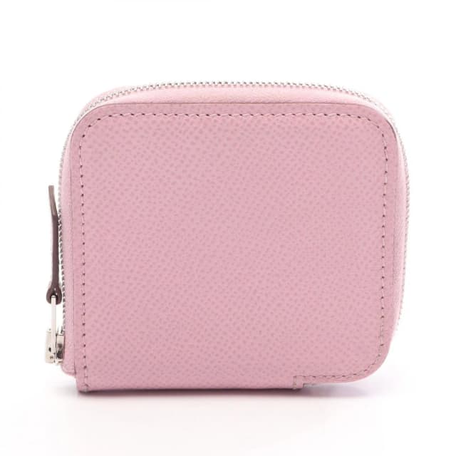 Hermès Coin Case Compact Mini Silk in Mauve Sylvestre Leather Calf Azap in Silk from The Reluxe, photo 1 of 1