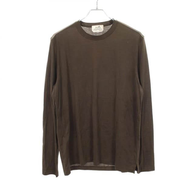 Hermès Long Sleeve T-Shirt H Embroidery Crew Neck Cotton from The Reluxe, photo 1 of 1