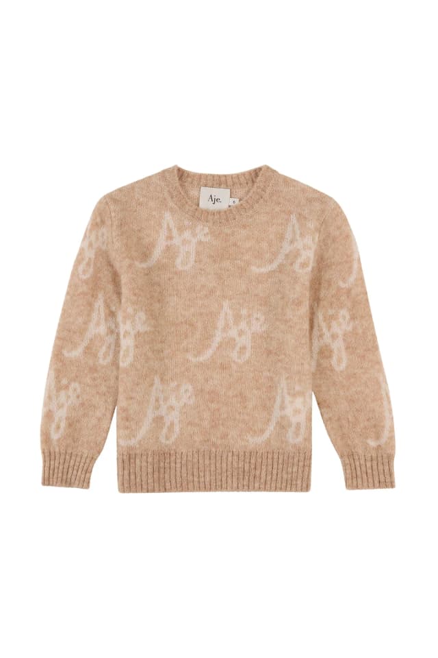 AJE Minnie Kids Jumper in ECRU BEIGE/IVORY, image 1 of 1 from Aje