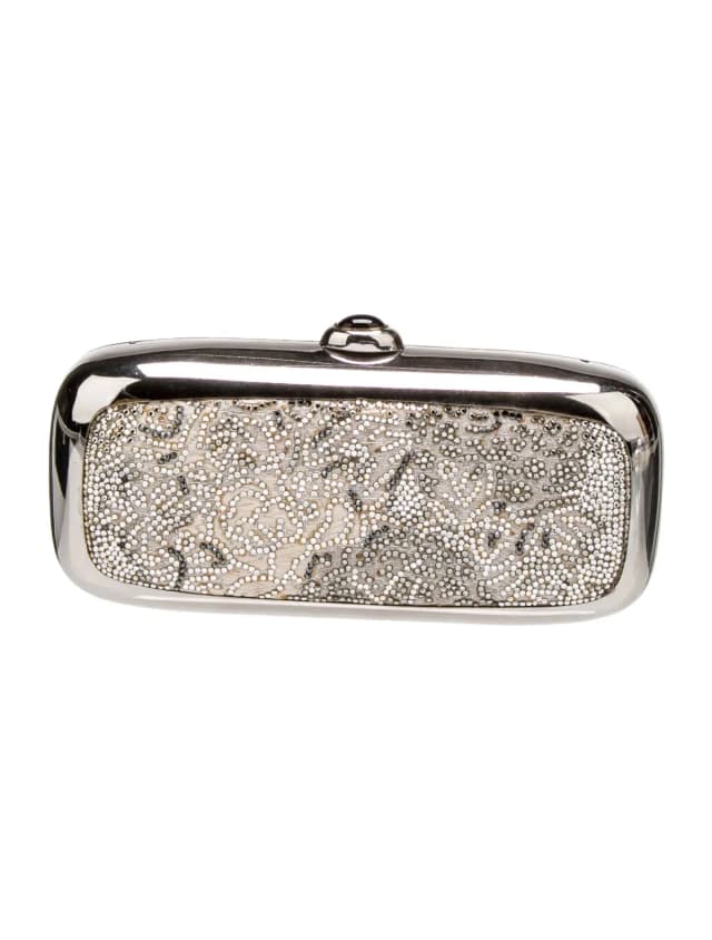 Judith Leiber Minaudière Other bag in Silver Leather from The RealReal, photo 1 of 1
