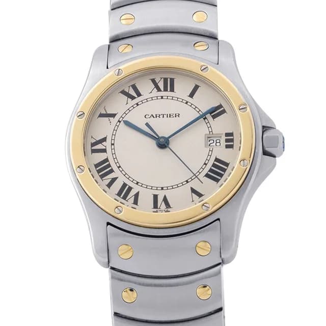 Cartier Santos Ronde MM Watch Ivory Dial in White from The Reluxe, photo 1 of 1