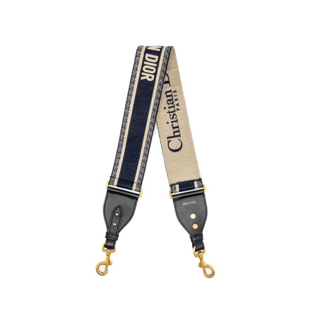 Chanel Dior Shoulder Strap Oblique Canvas/Leather Blue/Black GHW in Black Canvas from EMIER, photo 1 of 1