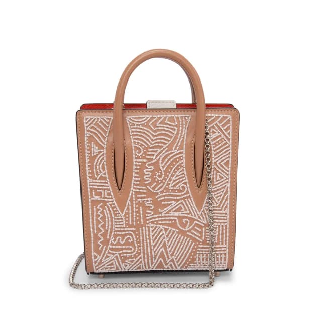 Christian Louboutin Beaded Nano Paloma Bag in Nude Calfskin from Blue Spinach, photo 1 of 1