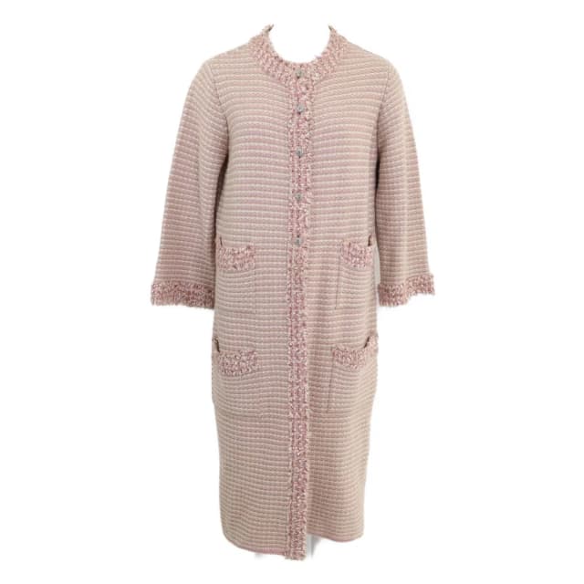 Chanel 06c CC Logo Button Tweed Knit 44 Sweater in Tweed from The Reluxe, photo 1 of 1