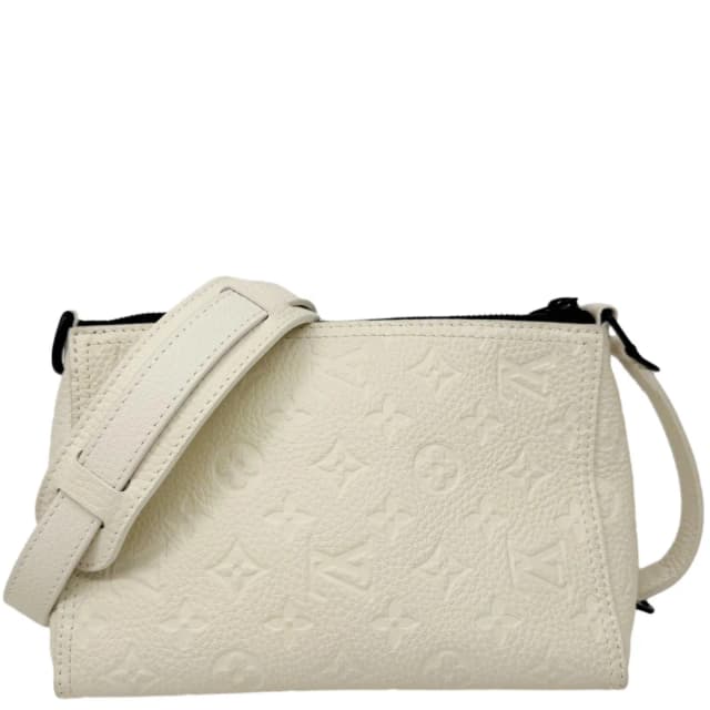 Louis Vuitton Triangle Monogram Empreinte Leather Shoulder Bag Off White in White Leather from Dallas Designer Handbags, photo 1 of 1