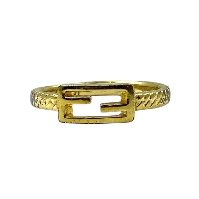 Fendi Baguette Ring FF Logo Metal Gold in Gold from The Reluxe, photo 1 of 1