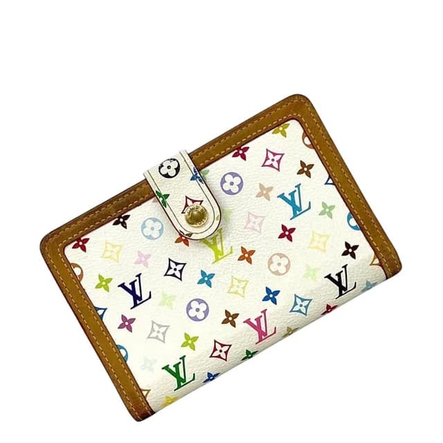 Louis Vuitton Bifold Wallet Porte Monnaie Billets Viennois Gamaguchi White Blanc in White Coated canvas from The Reluxe, photo 1 of 1