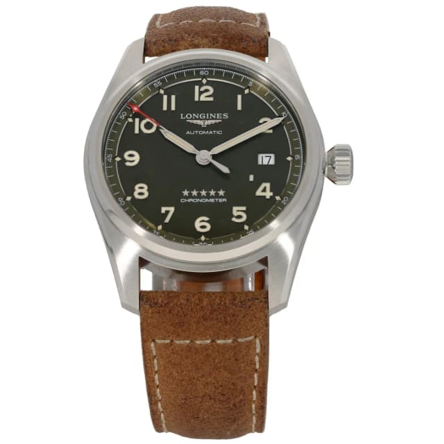 Longines Spirit L3.810.4.03.2 40mm Stainless Steel Watch in Leather from H&T, photo 1 of 1