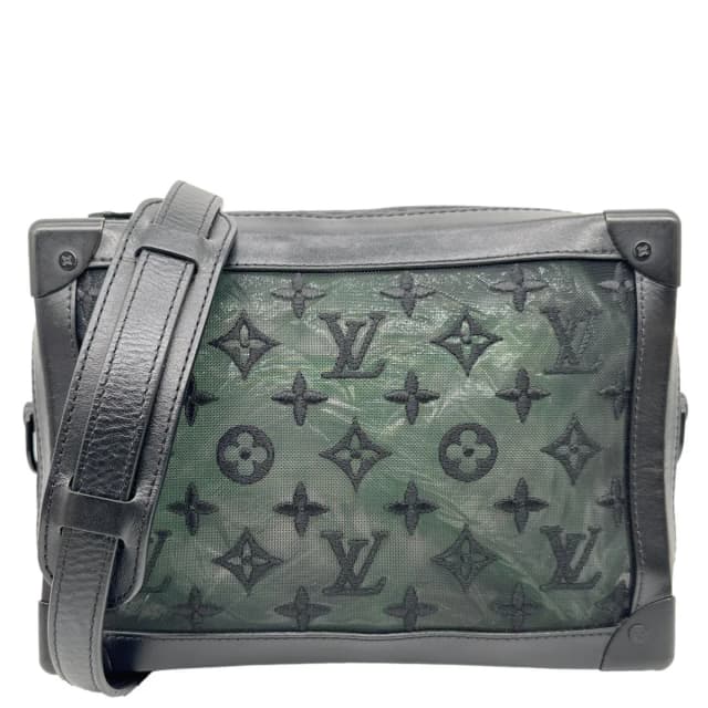 Louis Vuitton Soft Trunk Taurillon Monogram Mesh Crossbody Bag Black in Black Leather from Dallas Designer Handbags, photo 1 of 1
