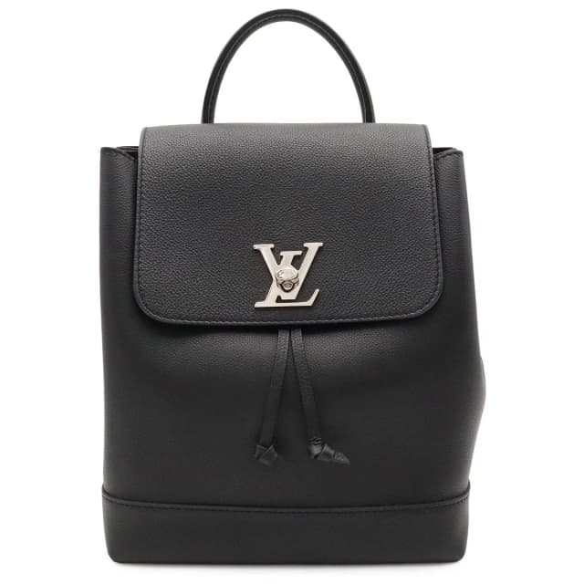Louis Vuitton Lockme Backpack Turnlock Calfskin Noir Black Silver in Black Calfskin from The Reluxe, photo 1 of 1