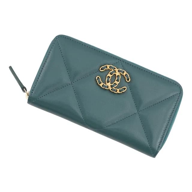 Chanel Wallet 19 Small Zip CC Logo Lambskin in Lambskin from The Reluxe, photo 1 of 1