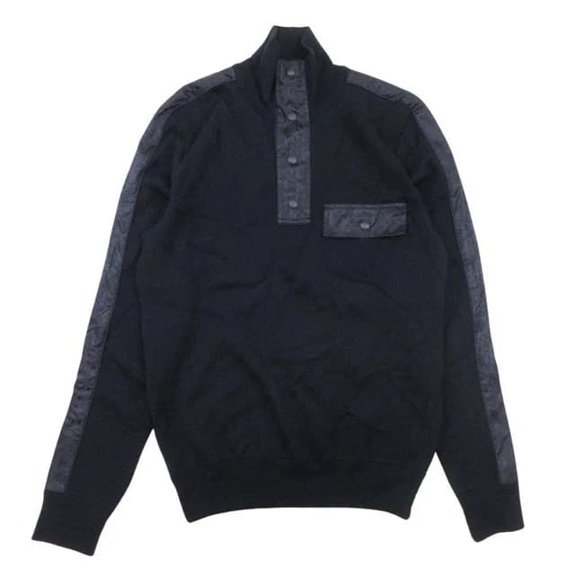 Dior Homme Oblique Kujagado Knit High Neck Sweater Long Sleeve Side Line S Navy in Navy from The Reluxe, photo 1 of 1