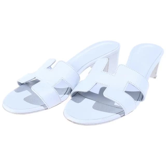 Hermès Oasis Sandals Blue Pale in Blue from The Reluxe, photo 1 of 1