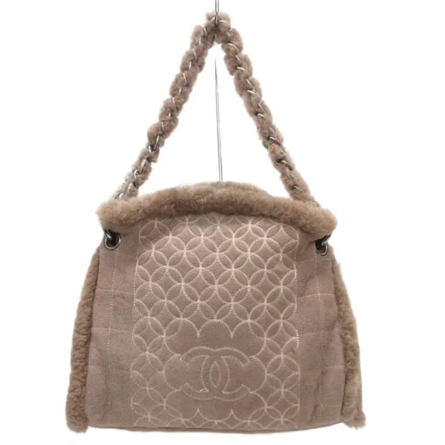 Chanel CC Logo Stitch Shearling Handbag Chain Shoulder Fleece Choco Bar from The Reluxe, photo 1 of 1