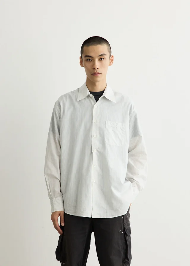 Our Legacy Above Shirt in Index Stripe Coolthread Cloth, image 1 of 1 from Incu