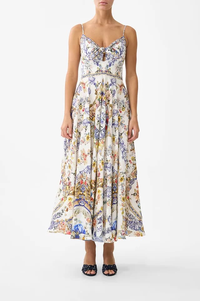 Camilla eBoutique LONG DRESS WITH TIE FRONT THE POTTERY PARLOUR, image 1 of 1 from CAMILLA