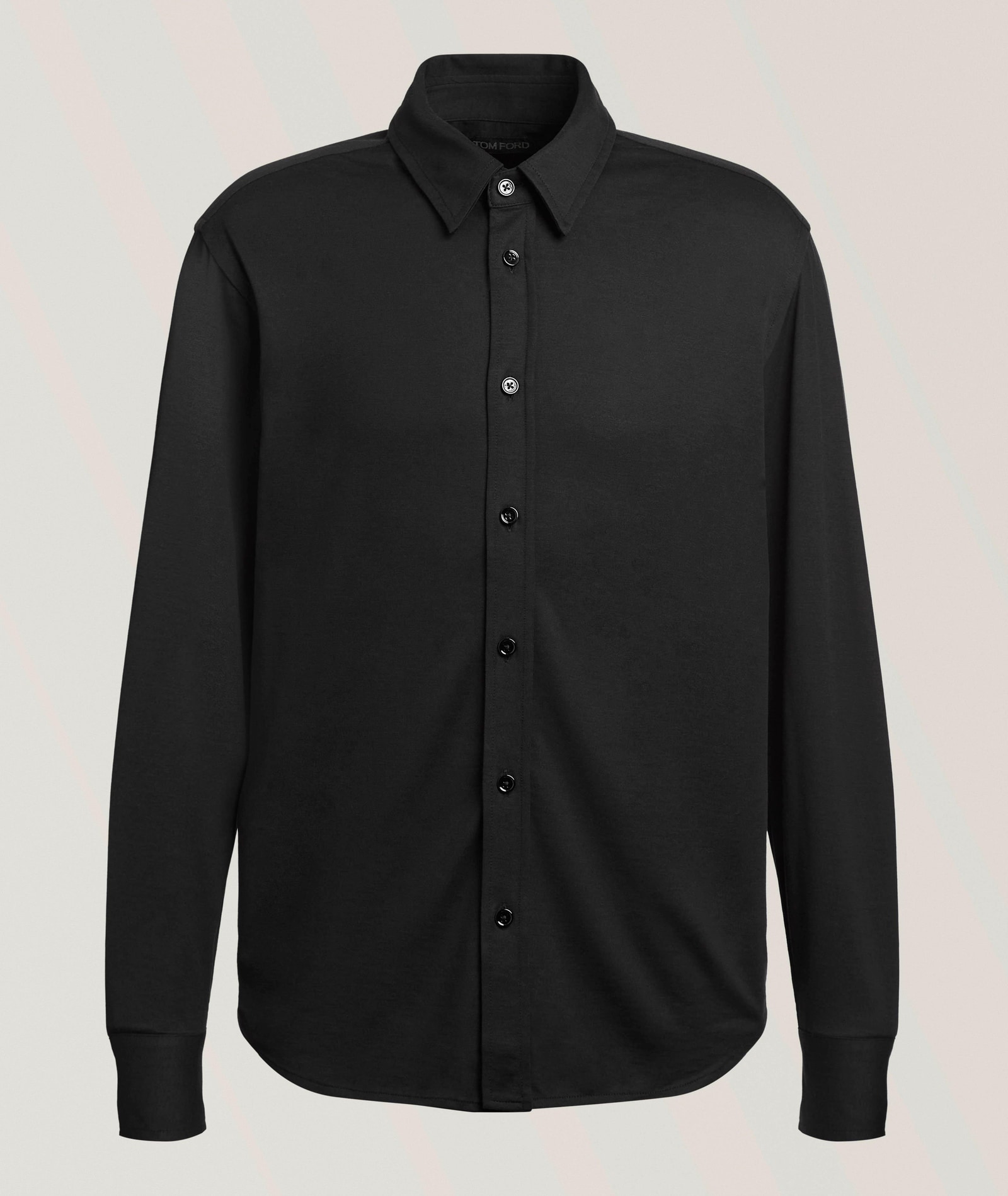 TOM FORD Silk-Cotton Shirt in Black Cotton & Cotton Blends, image 1 of 1 from Harry Rosen