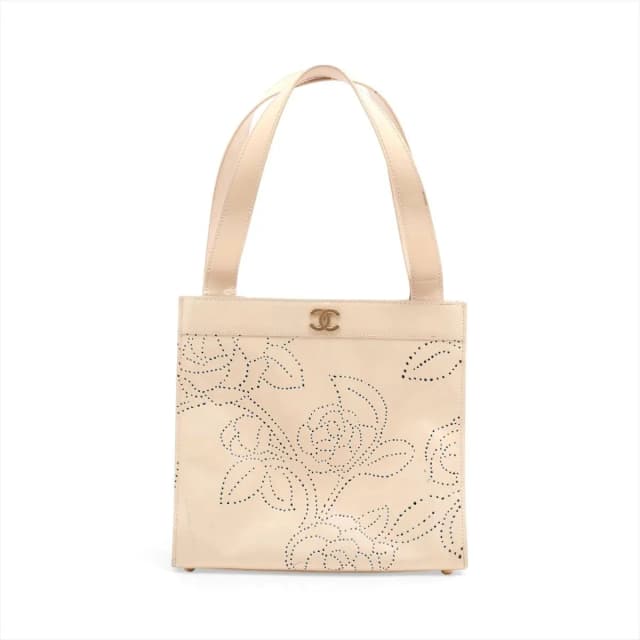 Chanel Card Camellia Leather Tote Bag Shoulder Beige in Beige Leather from The Reluxe, photo 1 of 1