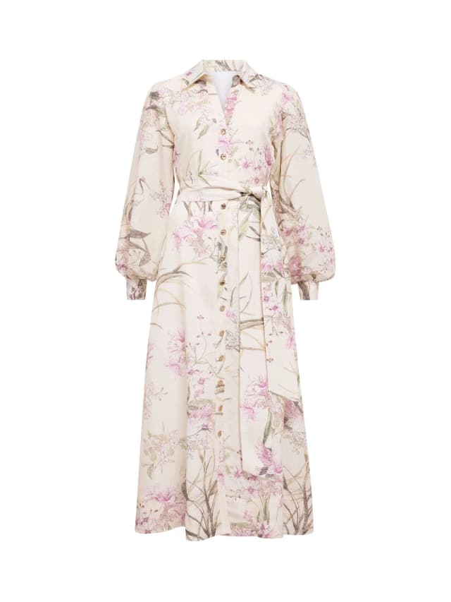 Forever New Hazel Shirt Midi Dress Floral in Petalbrook Floral, image 1 of 1 from Fenwick