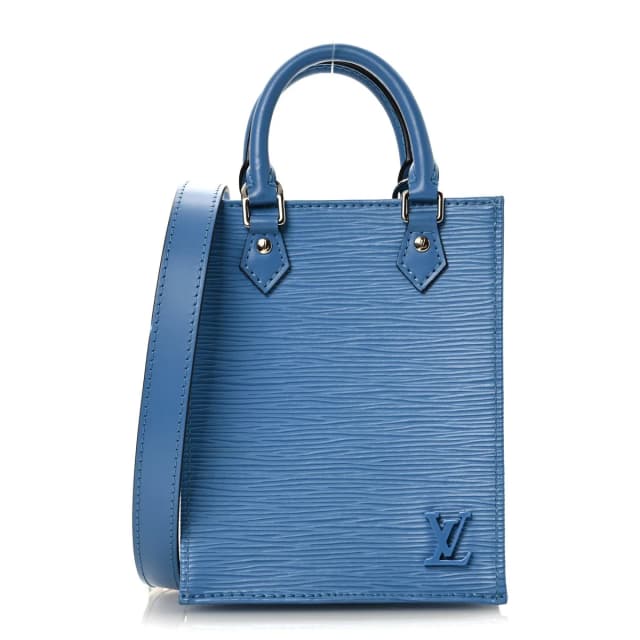 Louis Vuitton Petit Sac Plat Epi Leather Bag - Bleuet in Leather from H&T, photo 1 of 1