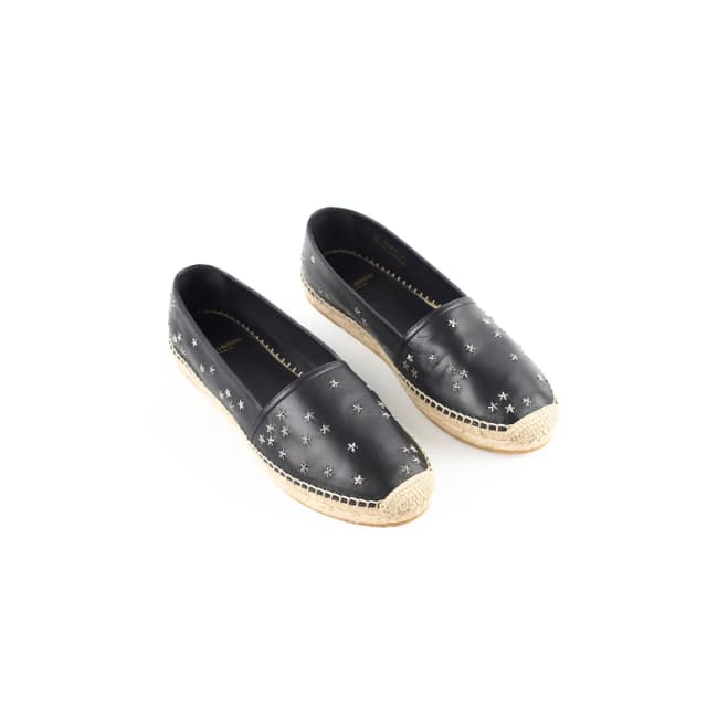 Chanel Saint Laurent Star Stud Black Espadrilles Size 37 in Black from The Purse Affair, photo 1 of 1