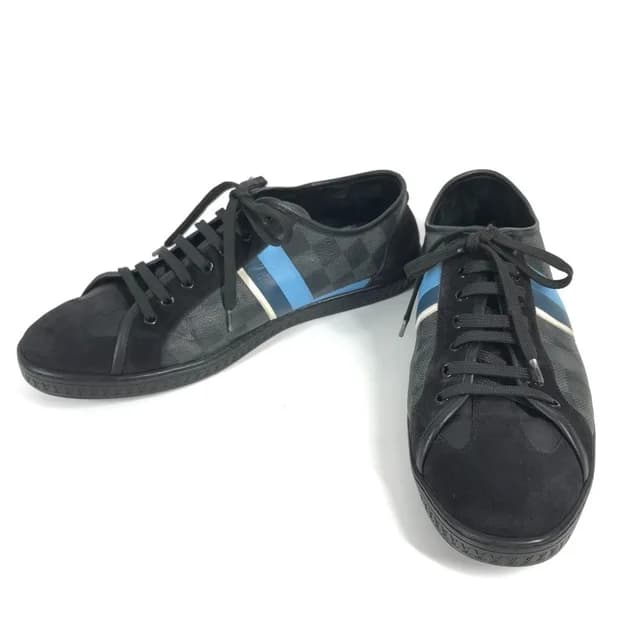 Louis Vuitton Damier Graphite lace-up sneakers in canvas, men's, black in Black/Blue Canvas from Elady, photo 1 of 1
