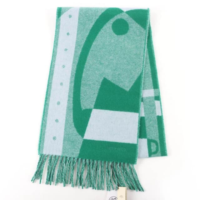 Hermès Workman Female Cashmeremuffler Steady Go Mint/ Bicolor Scarf from The Reluxe, photo 1 of 1