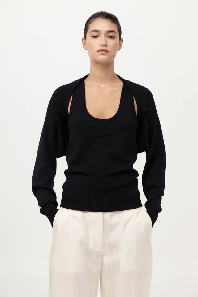 St Agni Two Piece Jumper - Black, image 1 of 1 from St. Agni