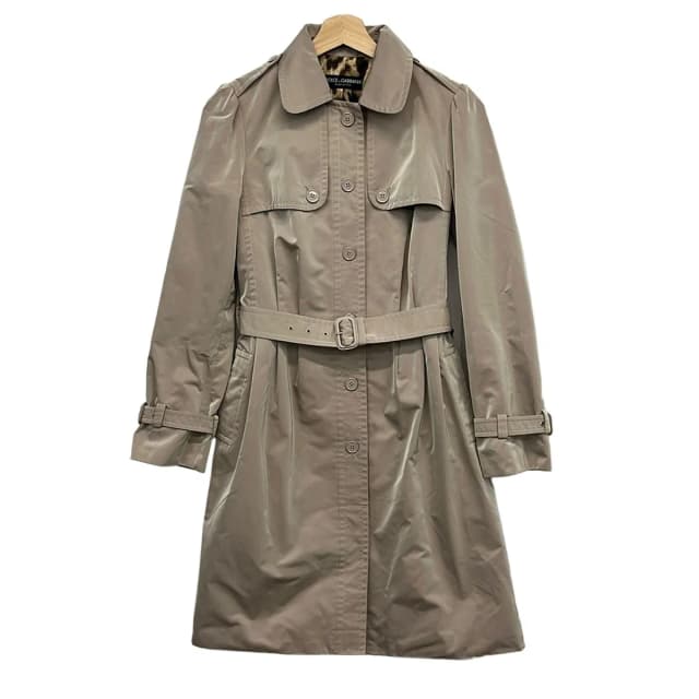 Dolce & Gabbana Coat 38 S Gray Beige Long Sleeve Spring Autumn in Beige from The Reluxe, photo 1 of 1