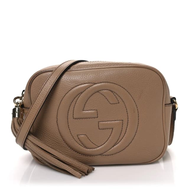 Gucci Soho Disco Pebbled Calfskin Leather Bag - Camelia in Calfskin from H&T, photo 1 of 1