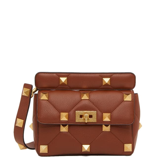 VALENTINO GARAVANI Roman Stud Grained Medium Bag, Selleria, image 1 of 1 from Cultstatus
