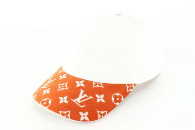 Louis Vuitton White x Terracotta Match Cap Easy Ou Pas Hat in White Leather from Bagriculture, photo 1 of 1
