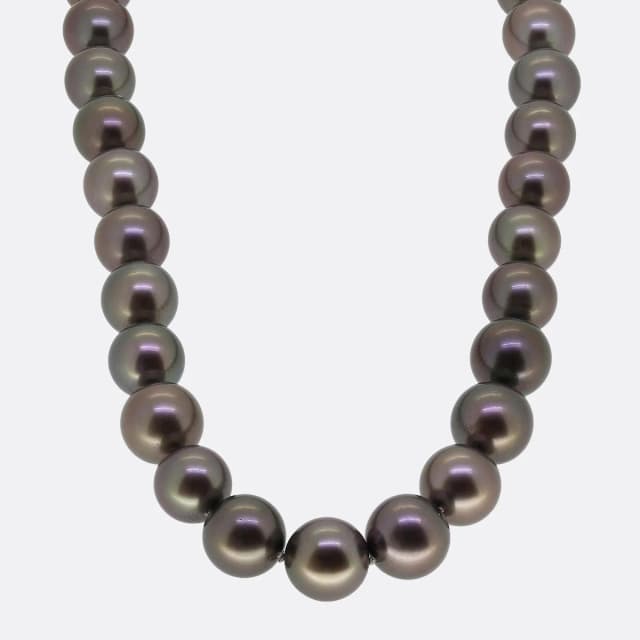 Tiffany & Co. Tahitian Pearl Necklace with Diamond Clasp from The Vintage Jeweller, photo 1 of 1