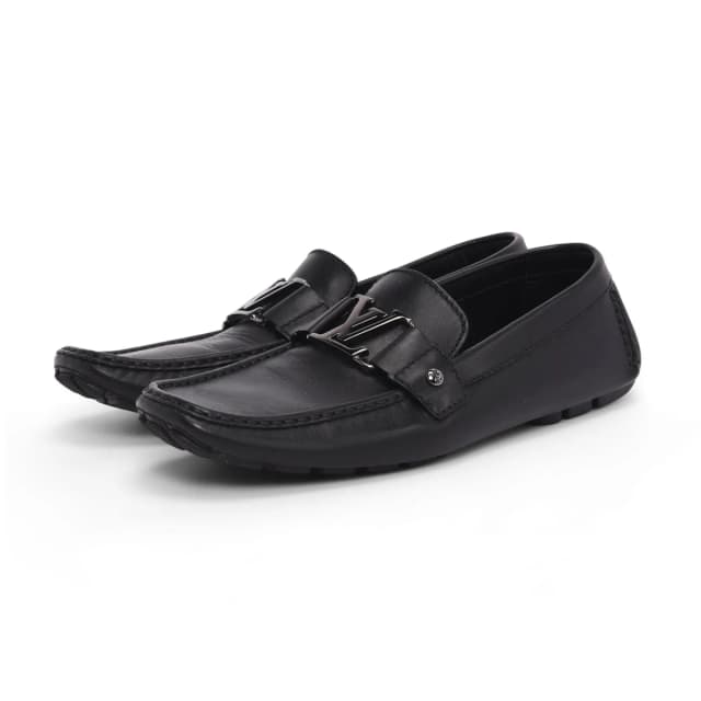 Louis Vuitton Monte Carlo Mocassins 8.5 in Black Calfskin from Blue Spinach, photo 1 of 1