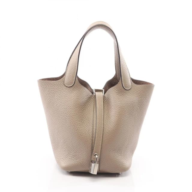 Hermès Handbag Picotin Lock PM Tourtiere Gray in Grey Clemence leather from The Reluxe, photo 1 of 1