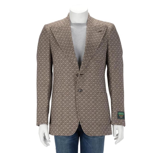 Gucci G Jacquard Jacket 48 in Brown Wool from Blue Spinach, photo 1 of 1
