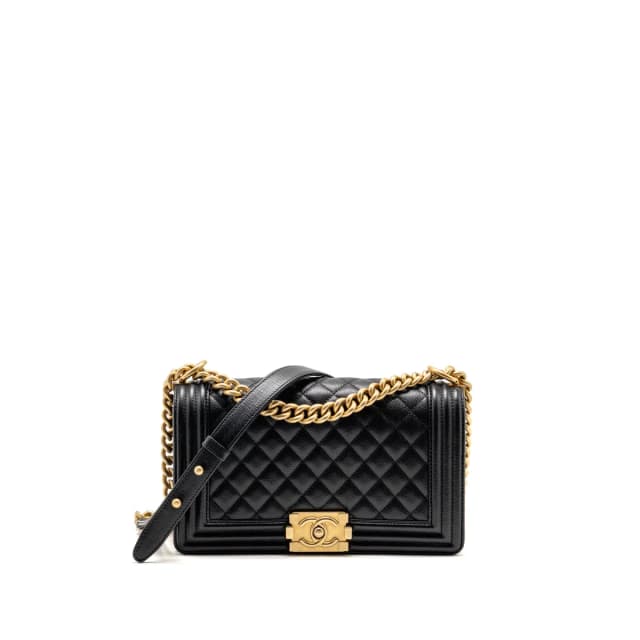 Chanel medium boy bag caviar black GHW in Black Caviar leather from EMIER, photo 1 of 1