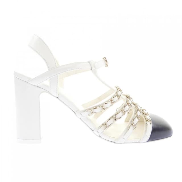 Chanel Slingback Sandals White in White from The Reluxe, photo 1 of 1