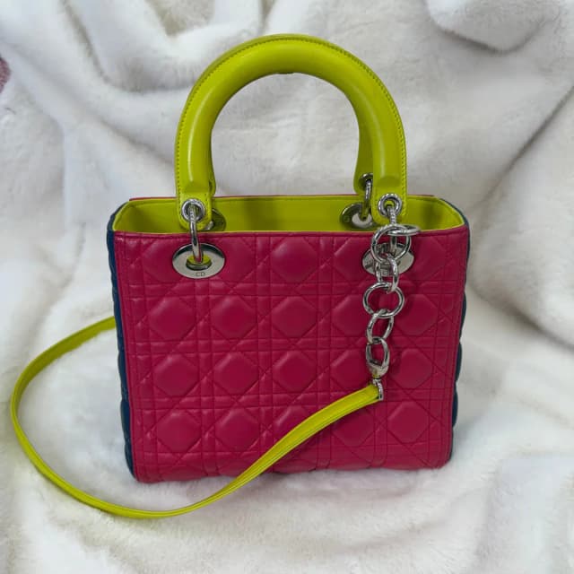 Lady Dior Tricolor Medium Crossbody Bag in Lambskin from SparklesnDreams, photo 1 of 1