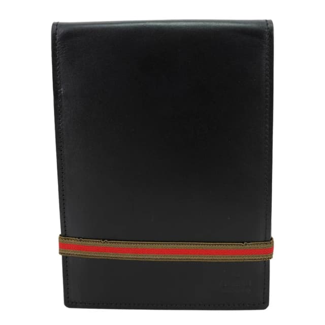 Gucci Sherry Line Web Leather Day Planner Black in Black Leather from Dallas Designer Handbags, photo 1 of 1