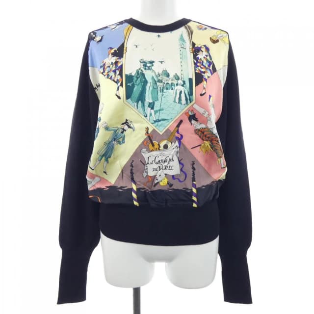 Hermès Vintage les Carnaval de Venise Twill Laine Knit Sweater from The Reluxe, photo 1 of 1