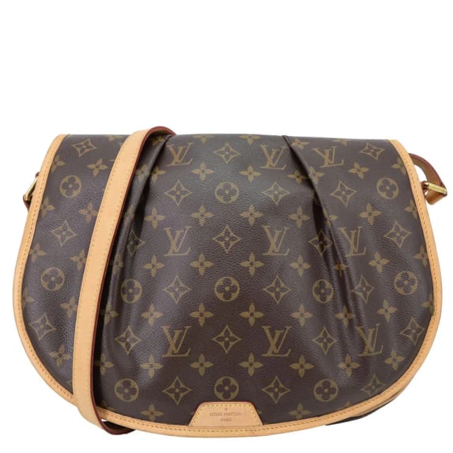 Louis Vuitton Menilmontant MM Monogram Canvas Crossbody Bag Brown in Brown Coated canvas from Dallas Designer Handbags, photo 1 of 1