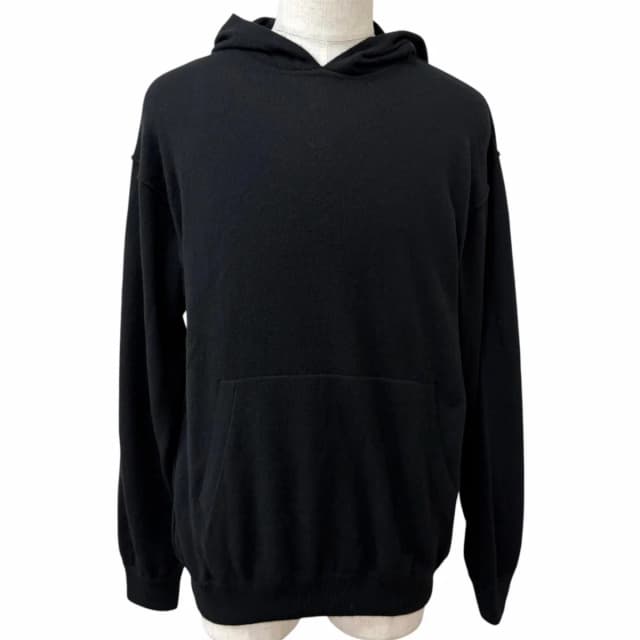 Louis Vuitton Cashmere Silk'in Side Out Pullover Knit Hoodie Black in Black Silk from The Reluxe, photo 1 of 1
